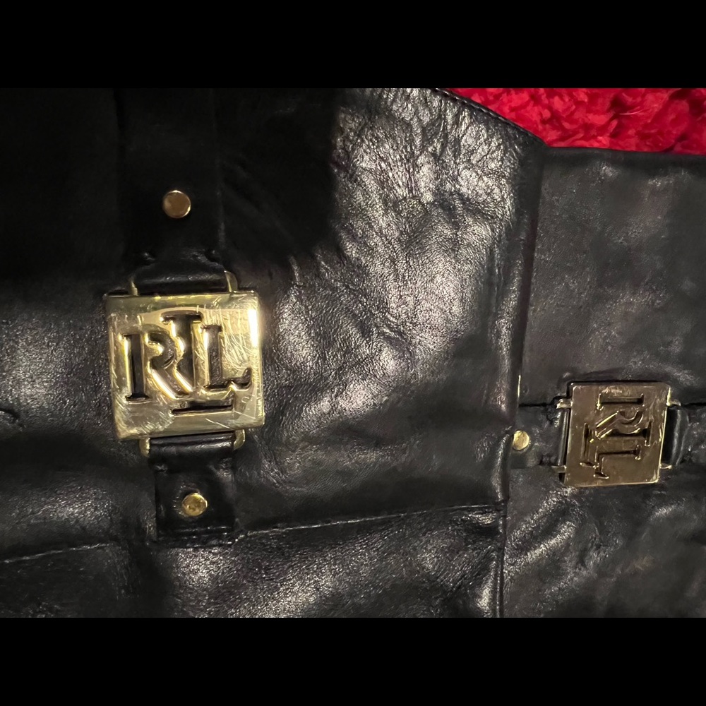 RLL Ralph Lauren black leather riding boots. Size 8 - Picture 7 of 7
